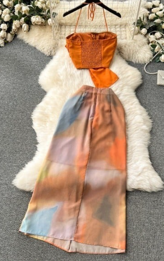 Summer Sunset Skirt Set