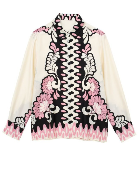 Flower Print Black + Pink Set