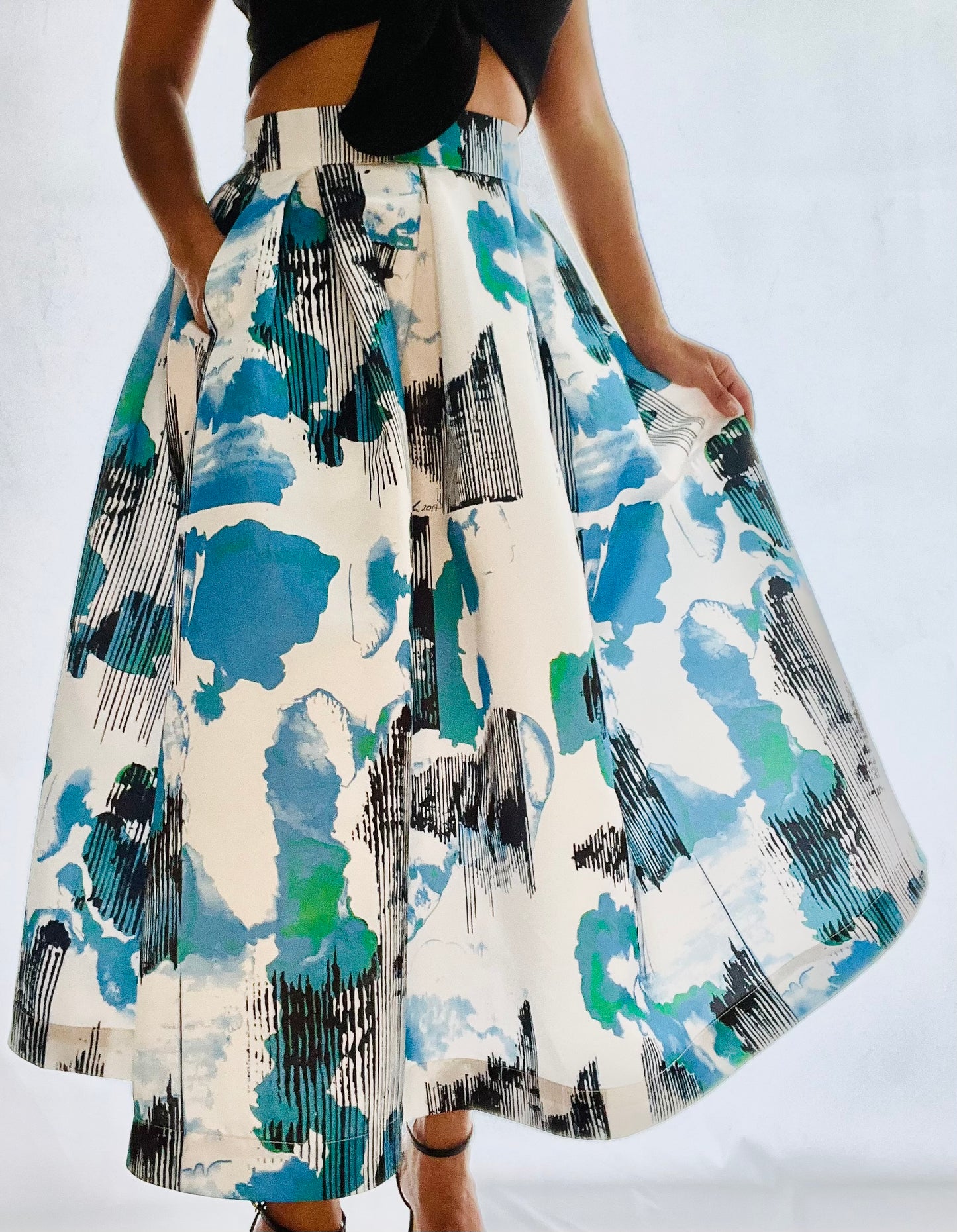Blue skirt