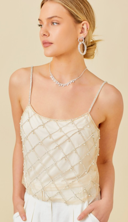 Diamonds & Pearls Crop Top